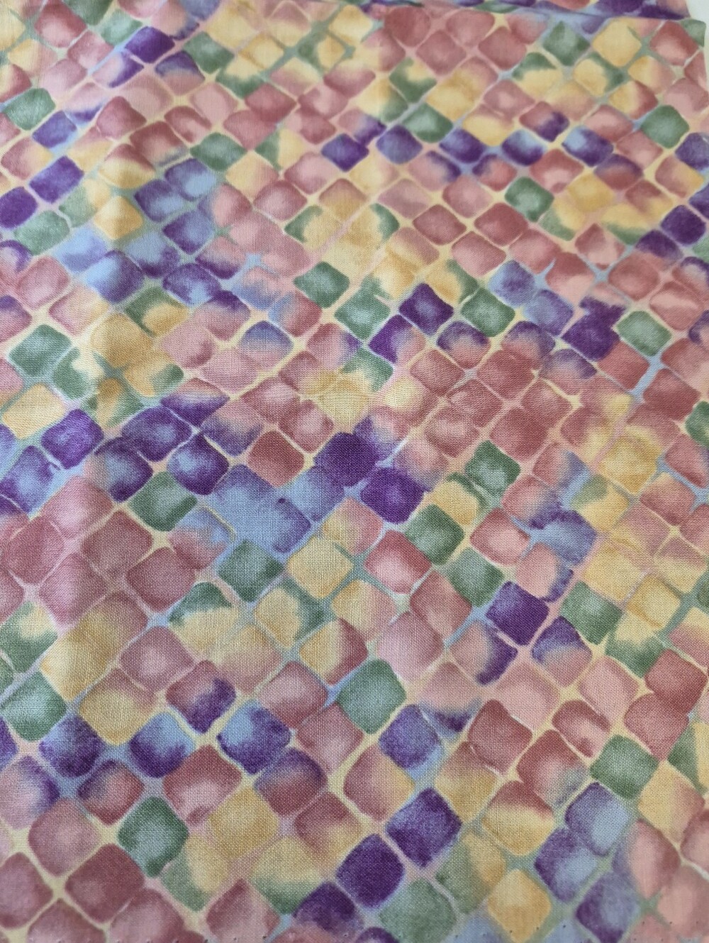 Rainbow Gardens Hoffman International Fabrics Colorful Mosaic 14x44”